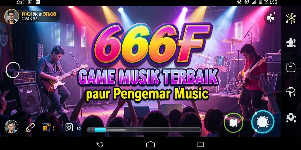 Screenshot gameplay 666F menunjukkan pemain menikmati musik.