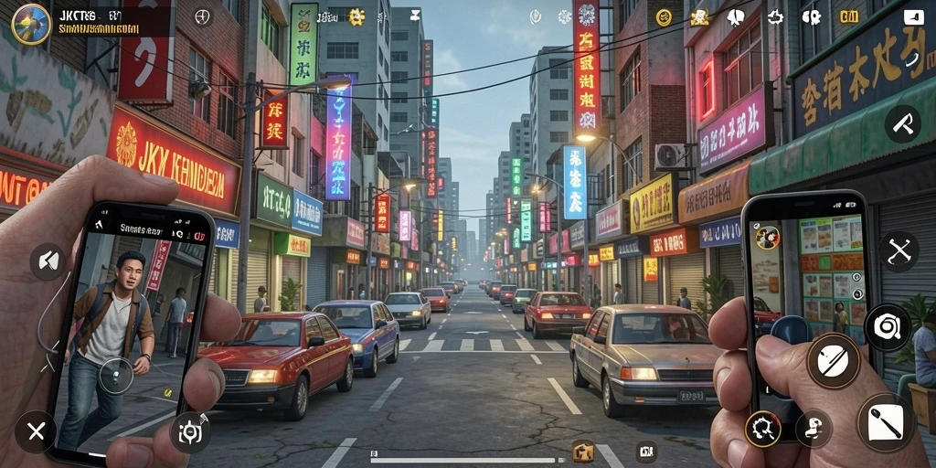 Gameplay menarik JKT8 menampilkan interaksi antar karakter.