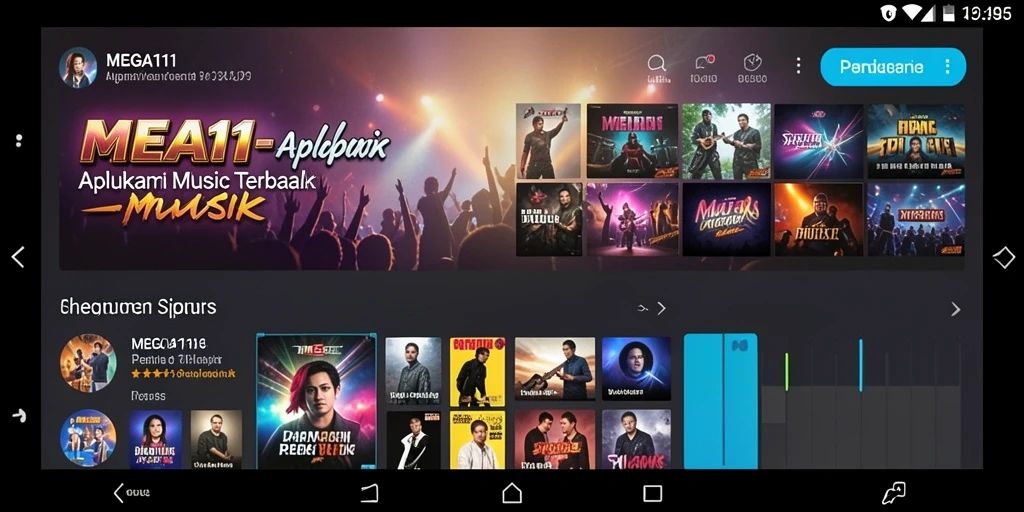 Tampilan gameplay MEGA111 dengan tantangan musik yang seru.