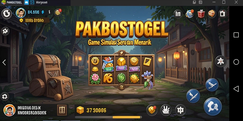 Tampilan gameplay PAKBOSTOGEL yang menakjubkan dan imersif.