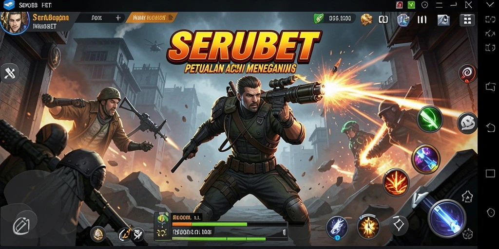 Tangkapan layar SERUBET menunjukkan aksi seru dari gameplay yang penuh tantangan.