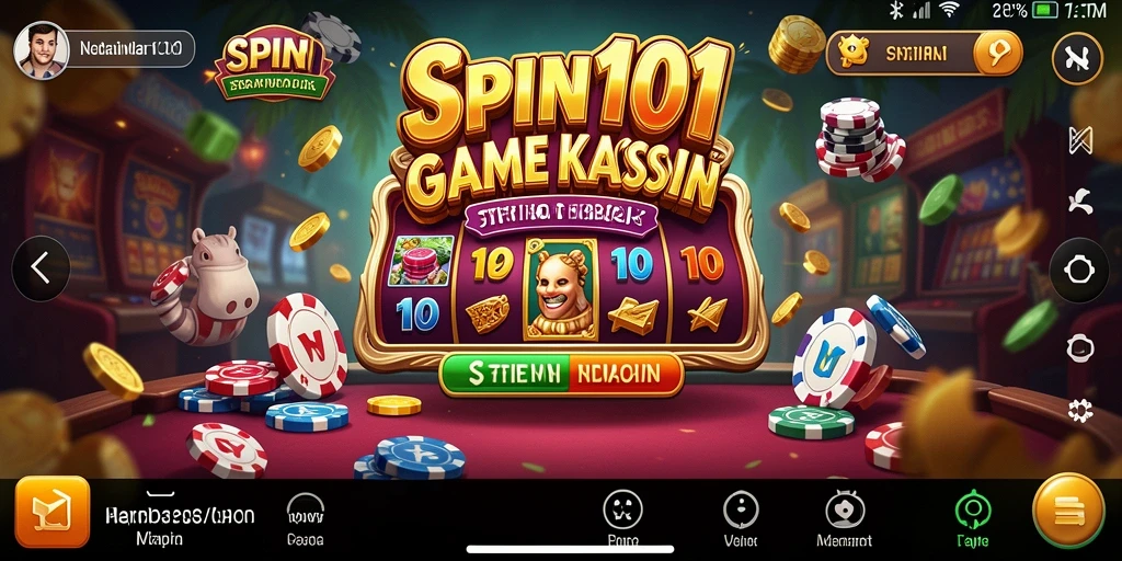 Tampilan screenshot SPIN101 menampilkan gameplay Kasino yang menyenangkan.