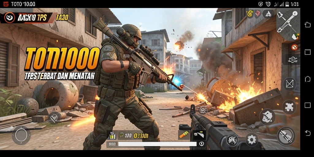Tampilan gameplay TOTO1000 yang mendebarkan dan penuh aksi.